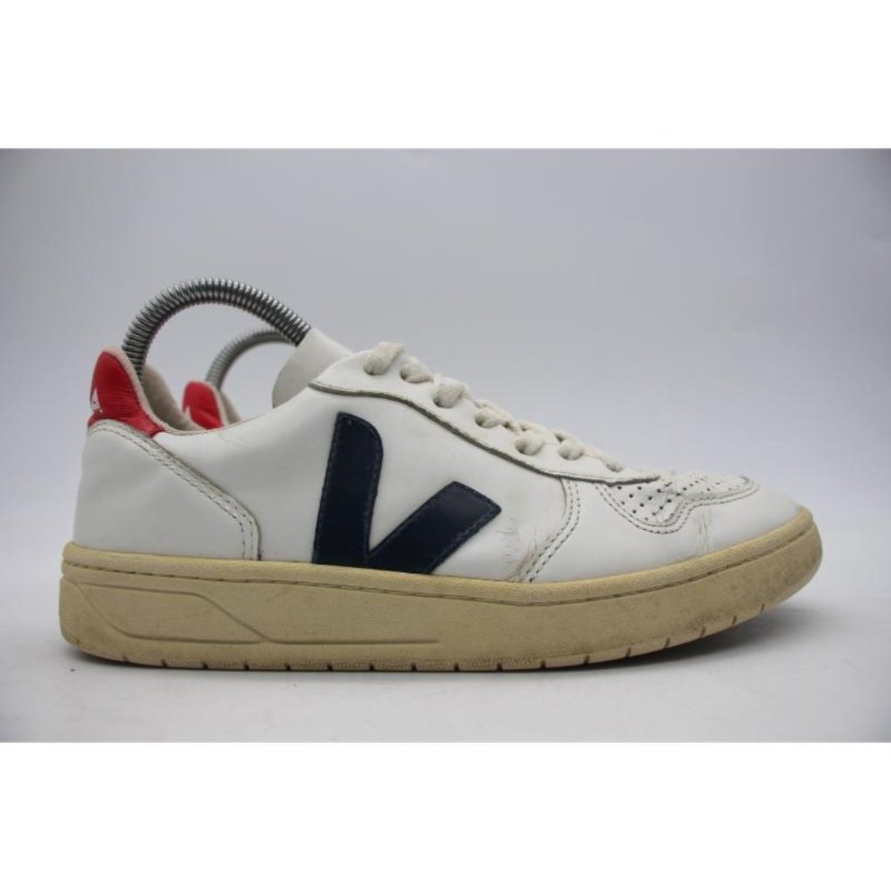 Veja Sneaker Womens Size 7 V-12 Trainers Lace up Shoes White Black Red